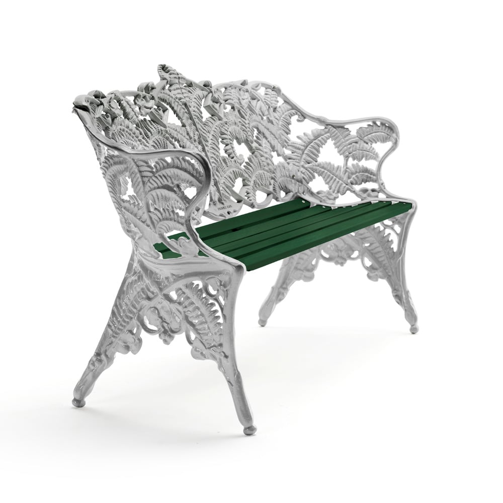Byarums bruk Classic sofa Grønn, rått aluminiumstativ