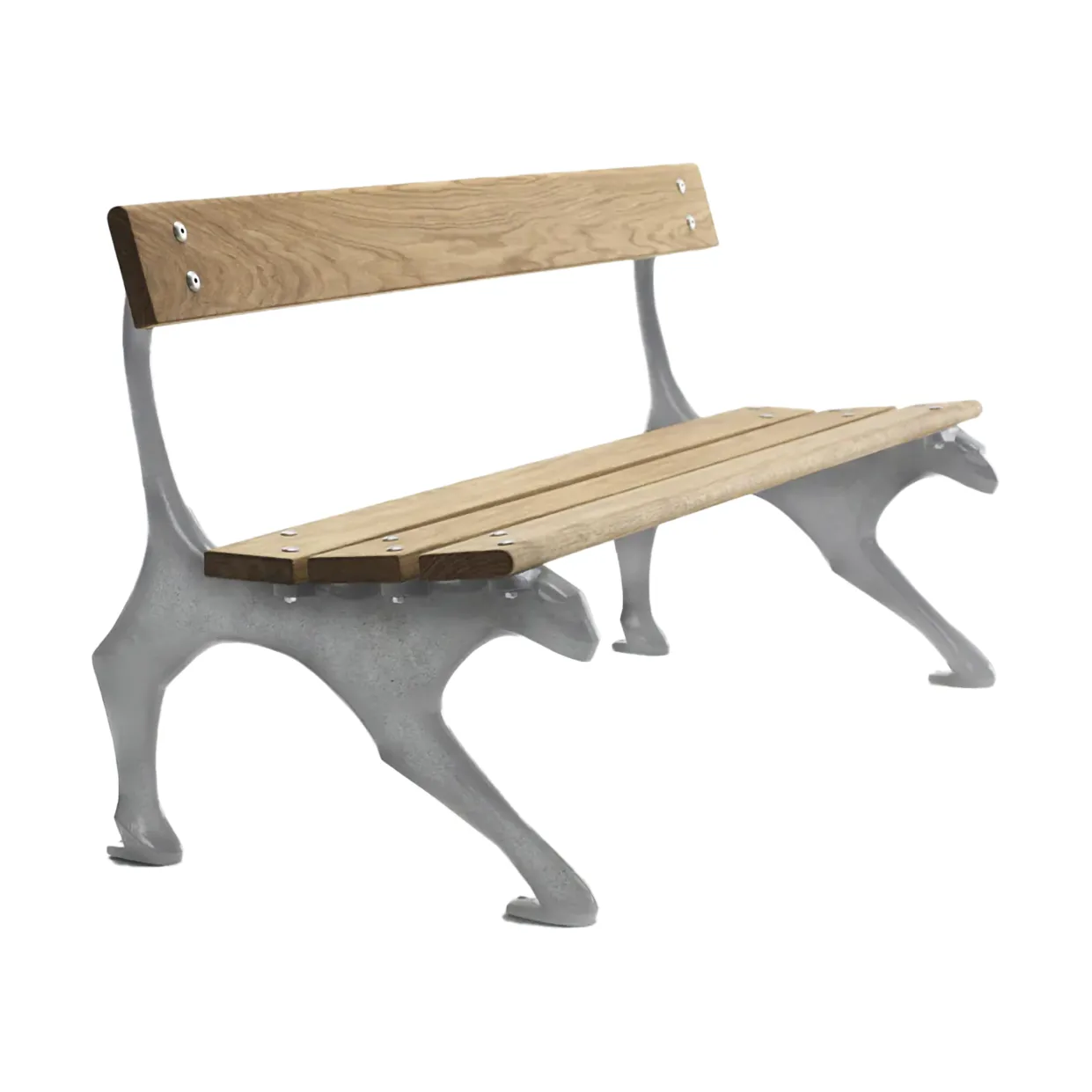 Kattsoffa benk, Oljet eik–rå aluminium Byarums bruk