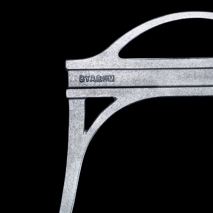 Lessebo benk, Mahogny, rått aluminiumstativ Byarums bruk