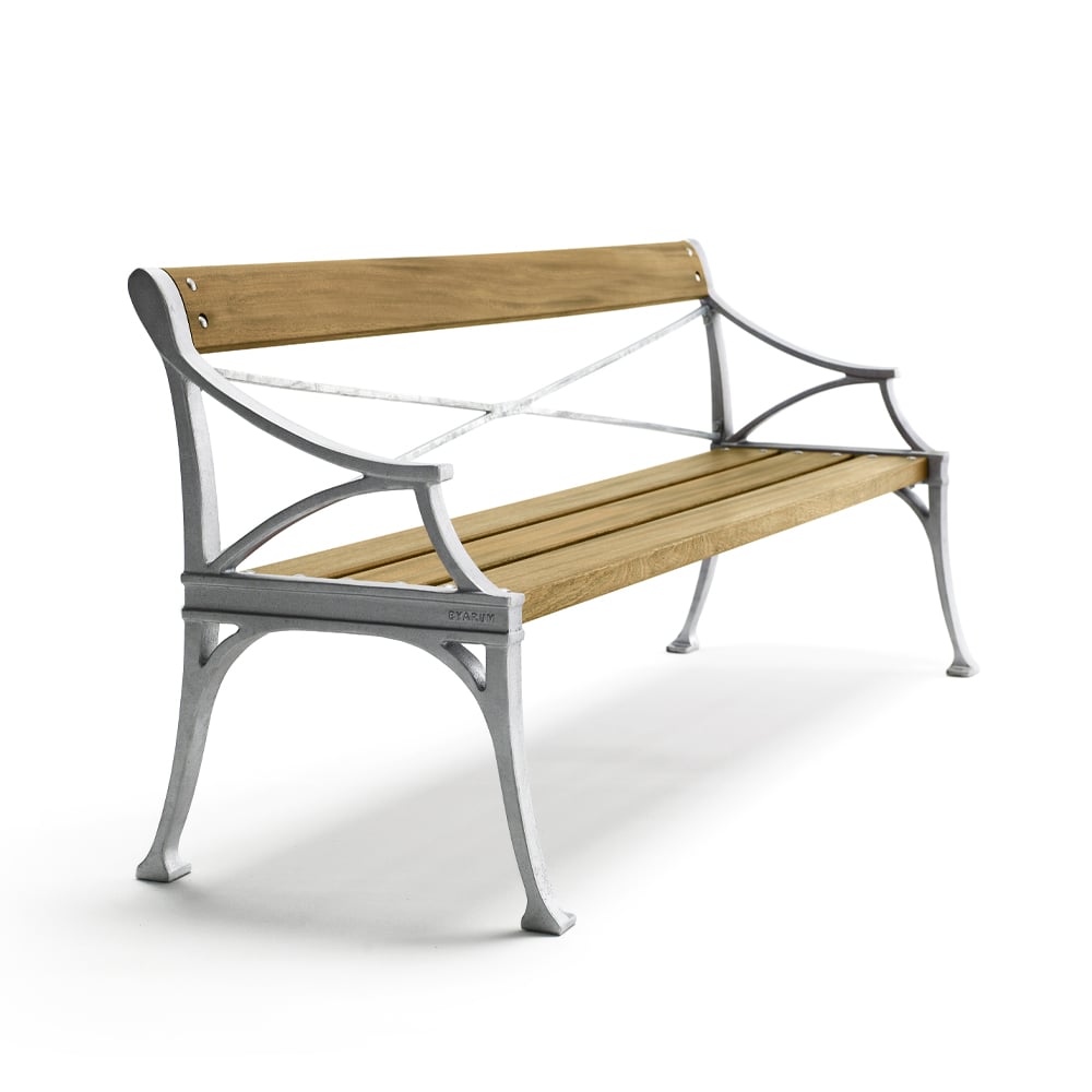 Byarums bruk Lessebo sofa Eik olje, rått aluminiumstativ