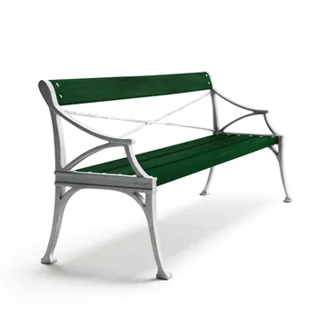 Lessebo sofa - Grønn, rått aluminiumstativ - Byarums bruk