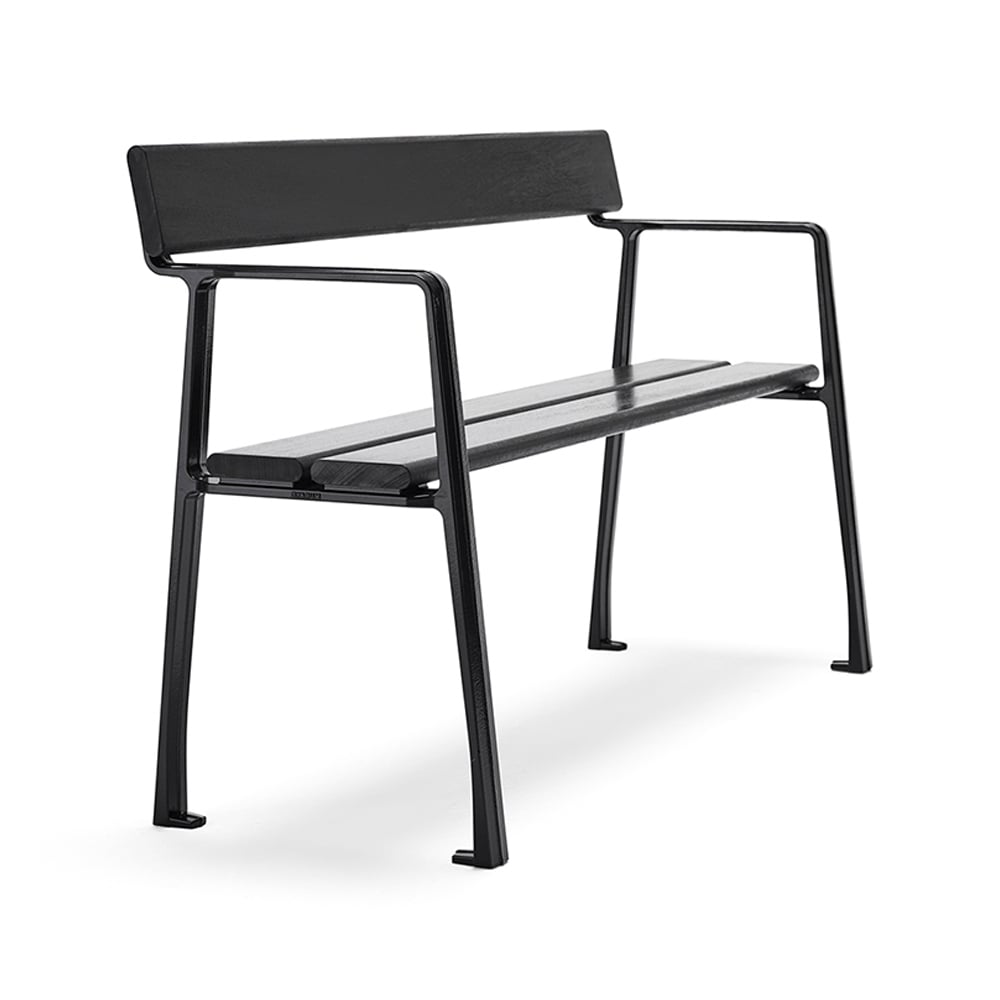 Byarums bruk Piccolo sofa Mahogni sort lasur, sort stativ