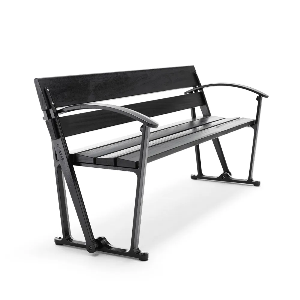 Byarums bruk Waterloo sofa Mahogni svart beis, svart stativ