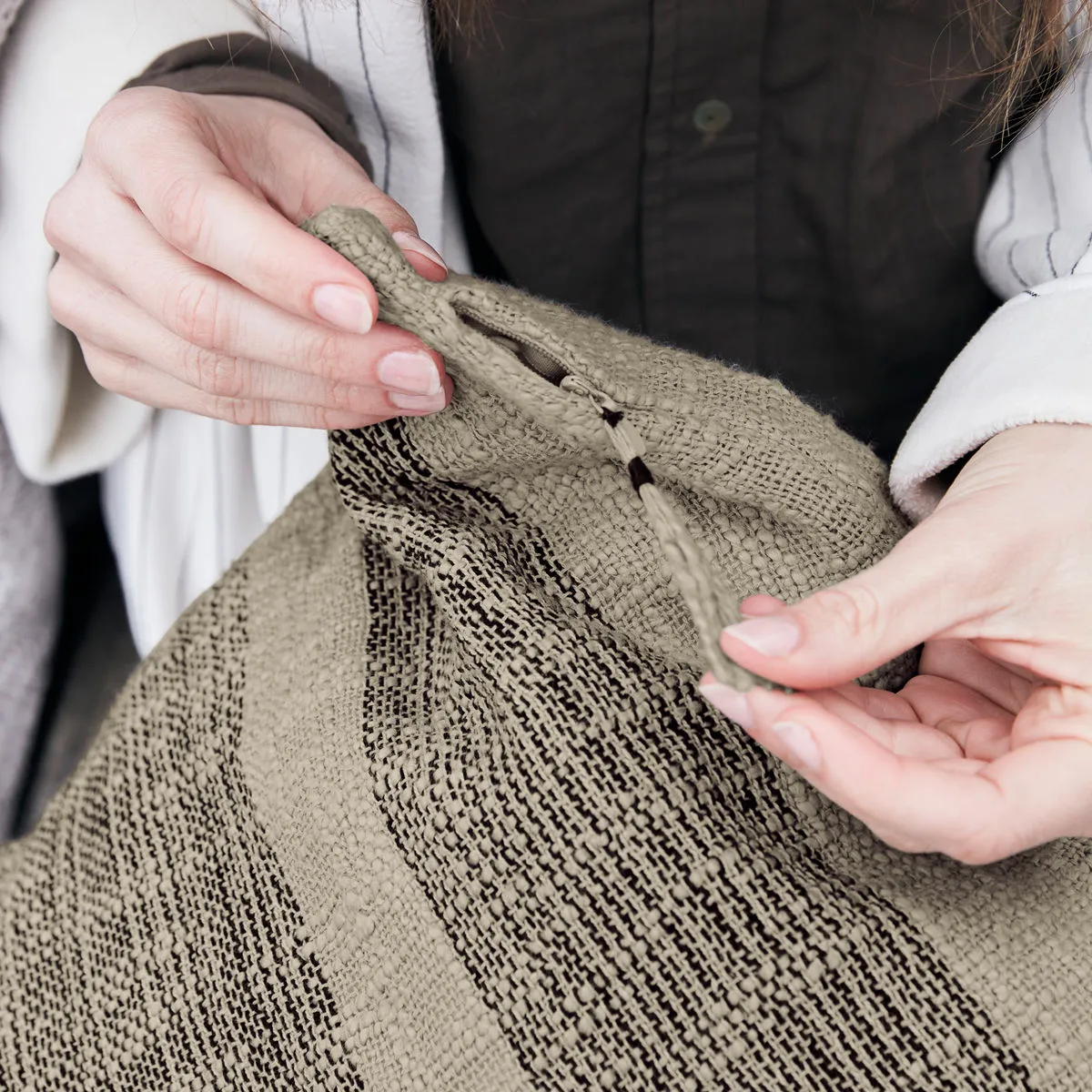 Ashild putetrekk 60x60 cm, Haze-coal byNORD