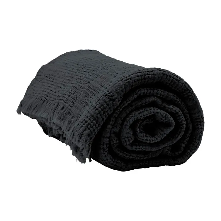 Hilda sengeteppe 170 x 180 cm, Coal byNORD