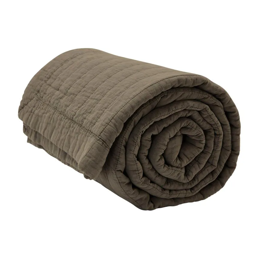 Magnhild polstret sengeteppe 160x280 cm, Bark byNORD