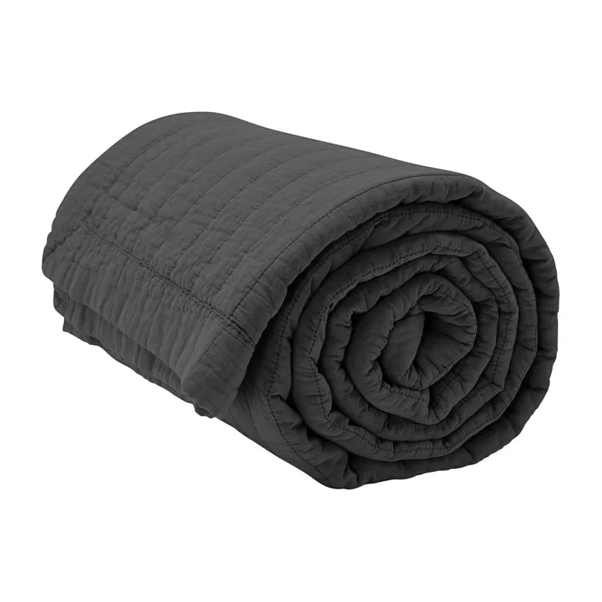 Magnhild polstret sengeteppe 160x280 cm, Coal byNORD