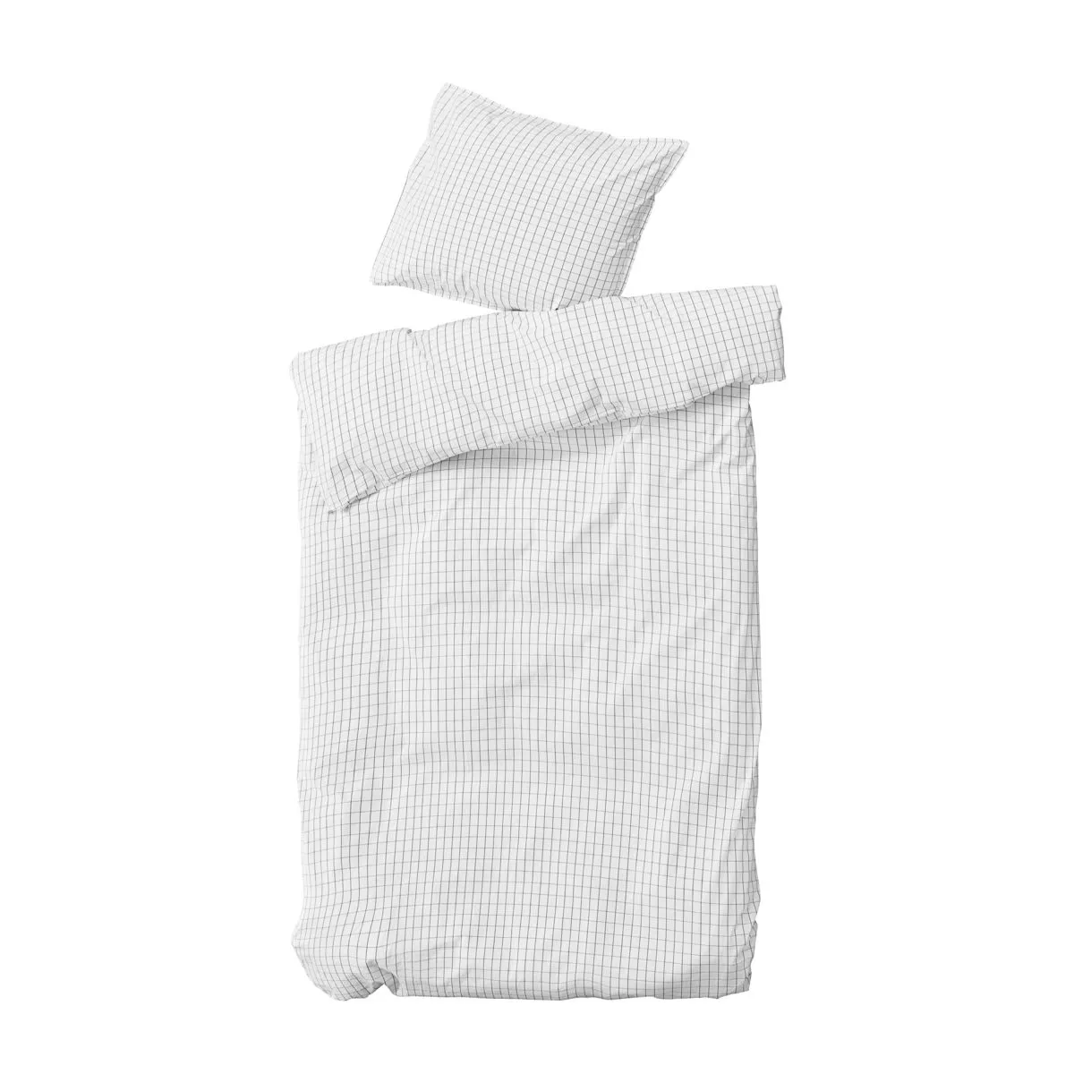 Sengetøy Erika 220x140 cm, Snow w. coal byNORD