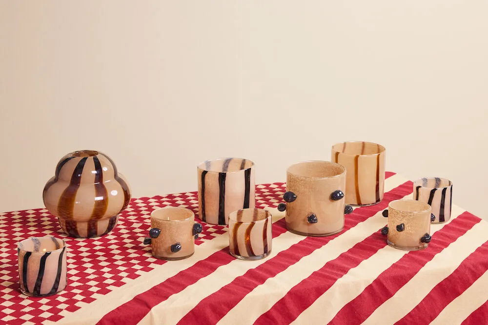 Arlo lyslykt M Ø15 cm, Beige-svart Byon