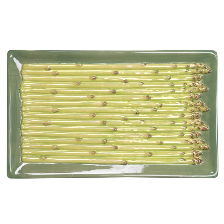 Asparagus tallerken 28 x 17 cm - Grønn - Byon