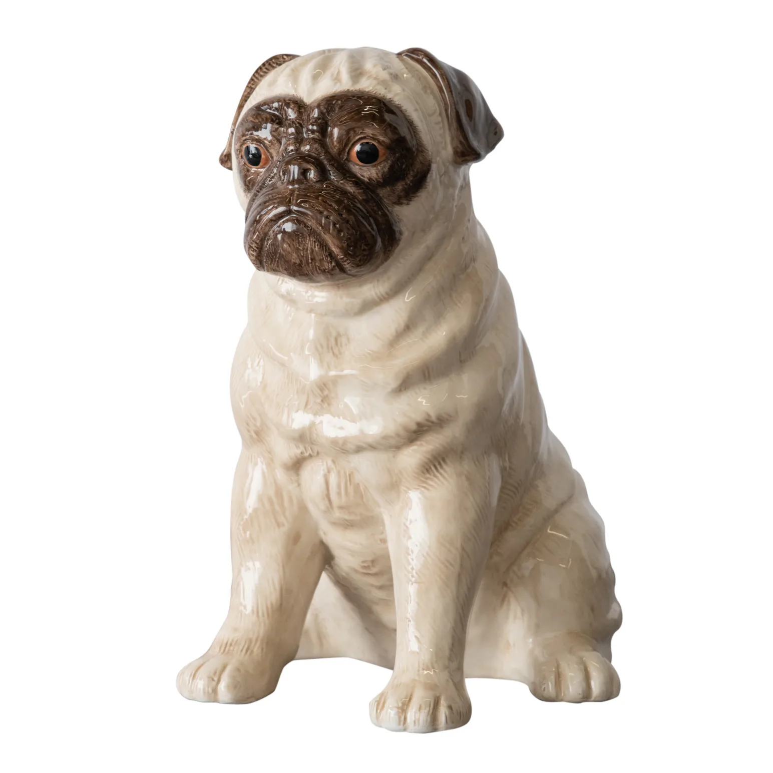 Big Pug dekorasjon 31 cm, Beige Byon