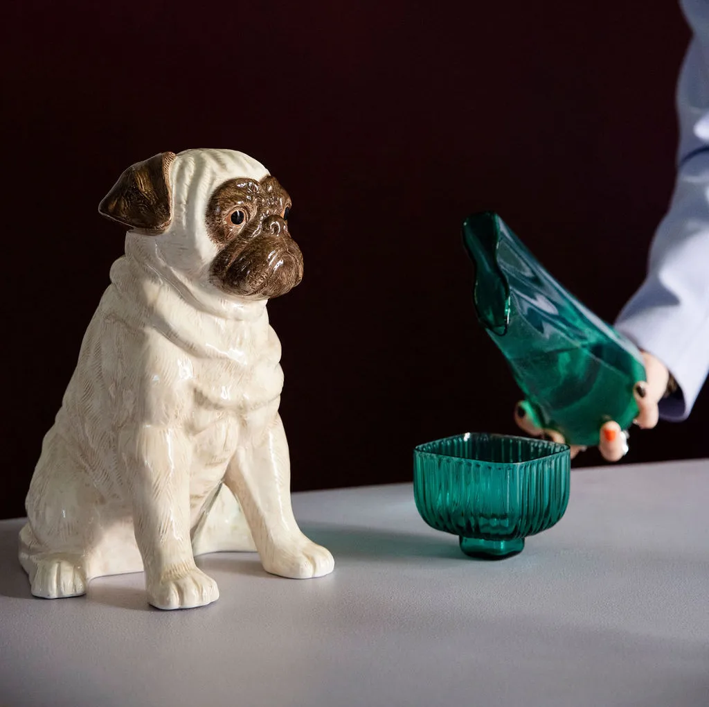 Big Pug dekorasjon 31 cm, Beige Byon