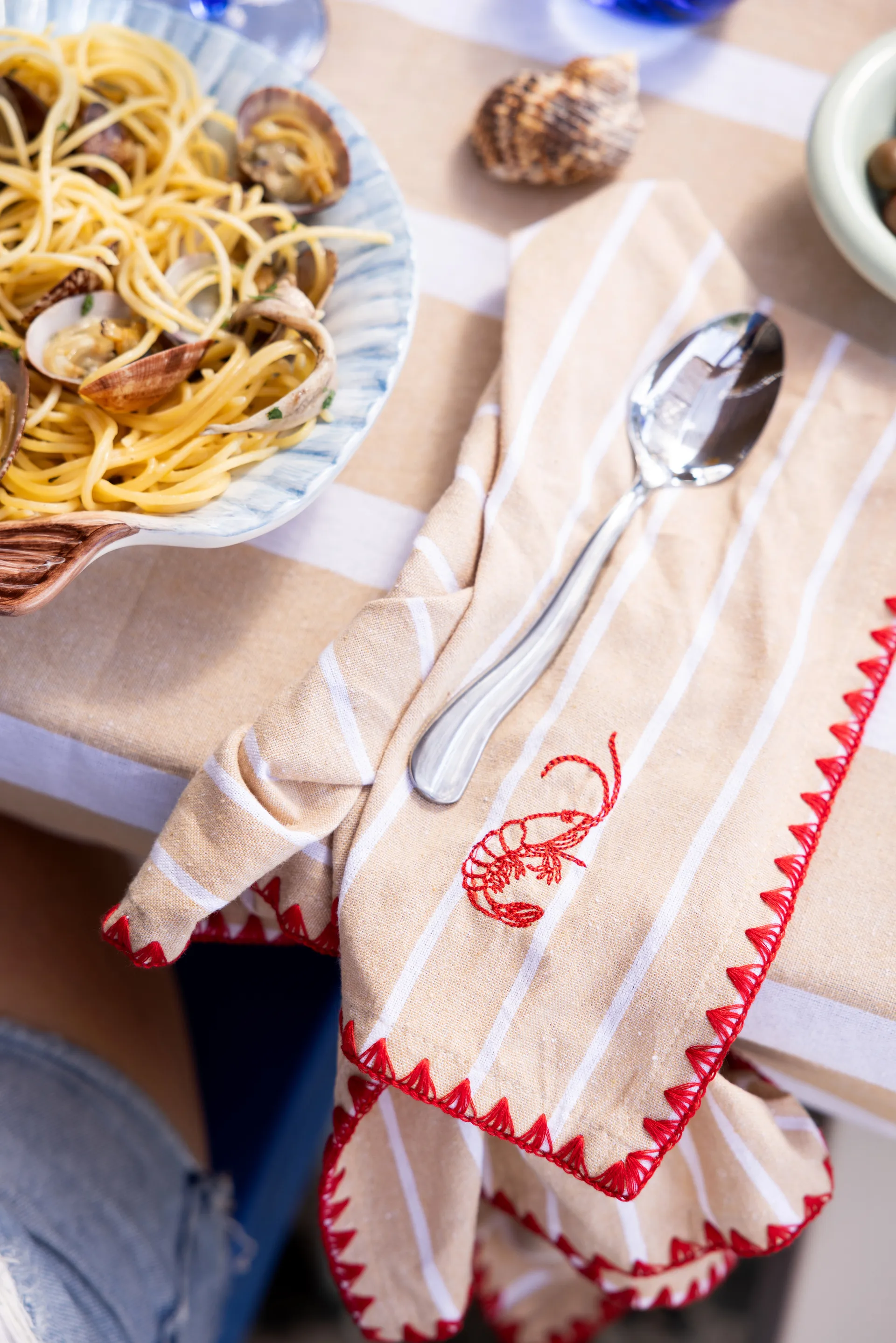 Bubba tøyserviett 45x45 cm 2-pk, Beige Byon