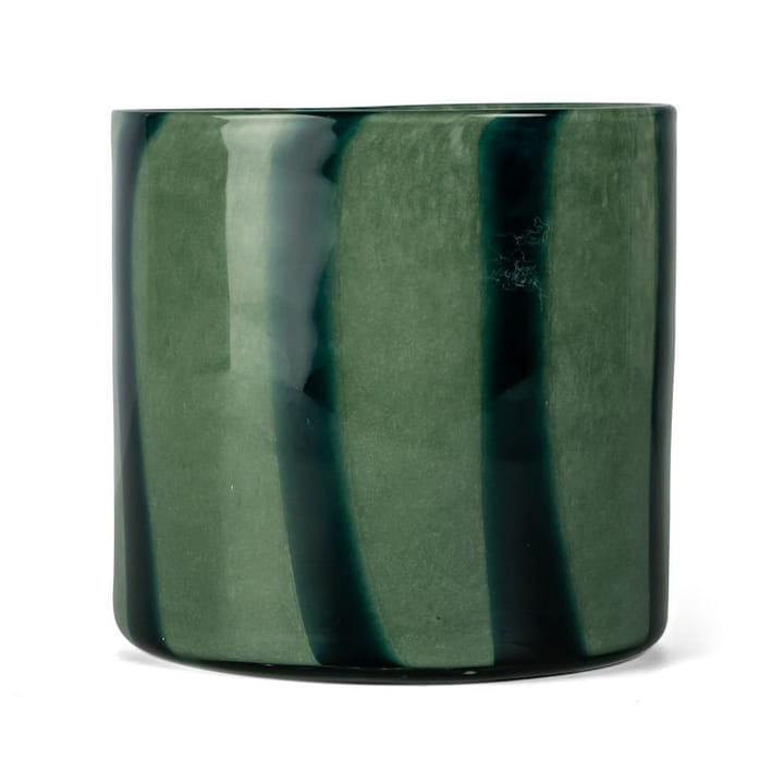 Calore lyslykt-vase M Ø15 cm - Green-dark green - Byon