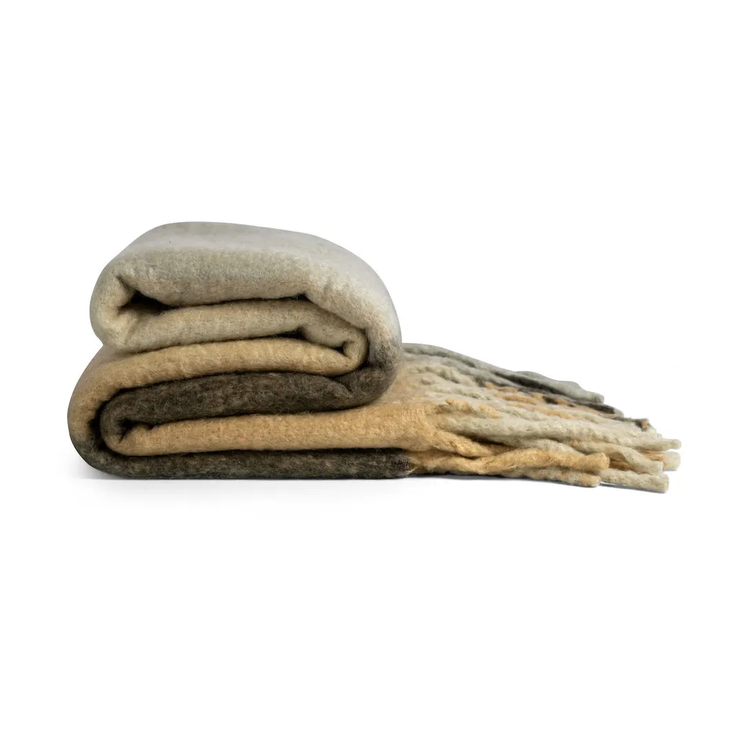Check pledd, Mixed beige Byon