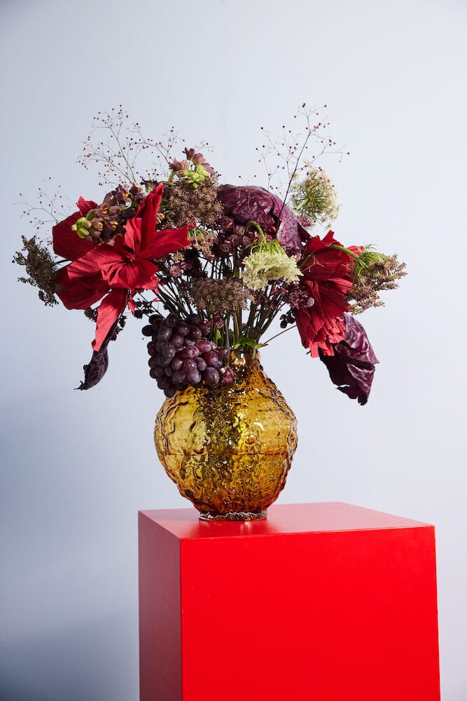Corallo vase M 26x28x27 cm, Lys amber Byon
