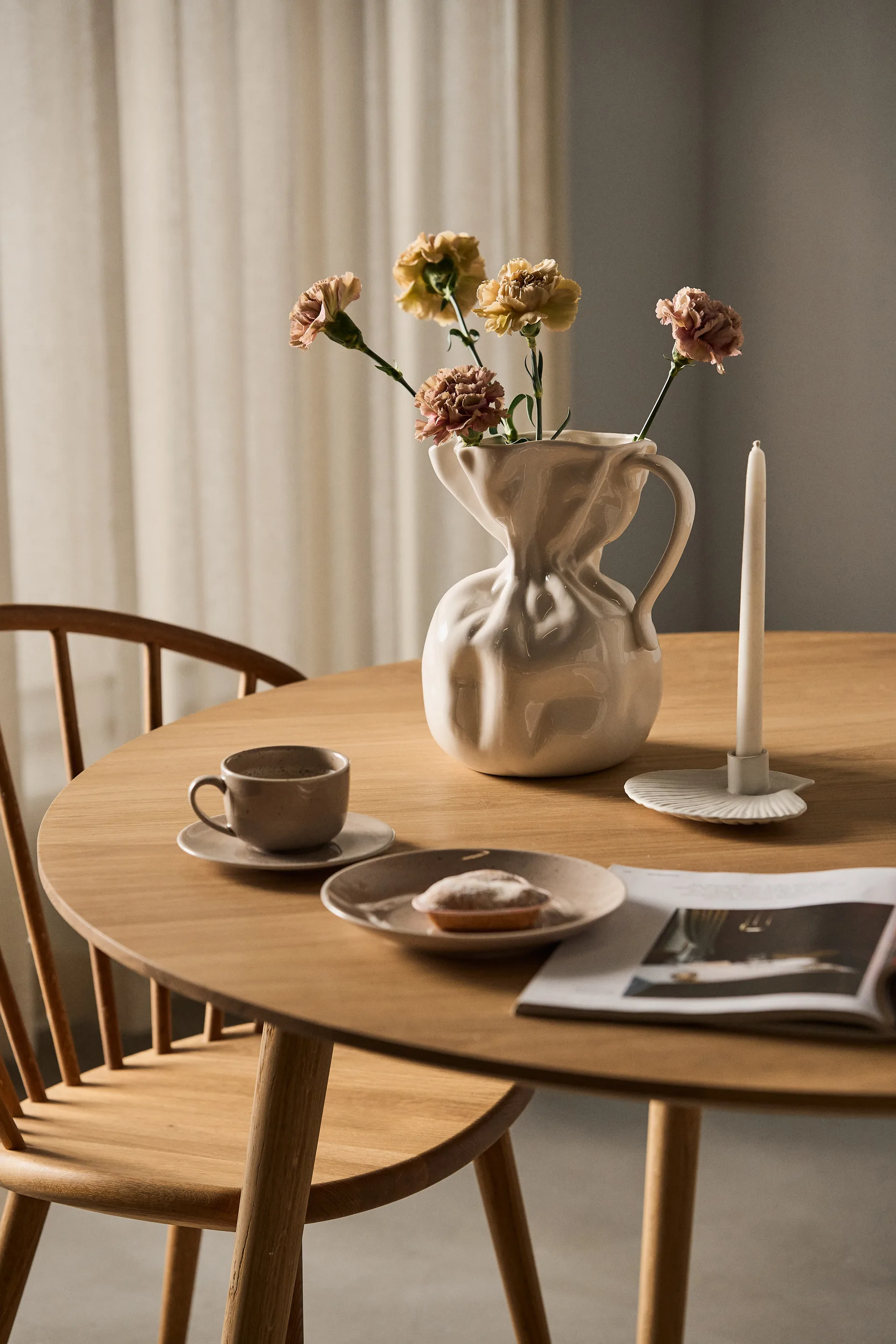 Crumple vase, Hvit Byon