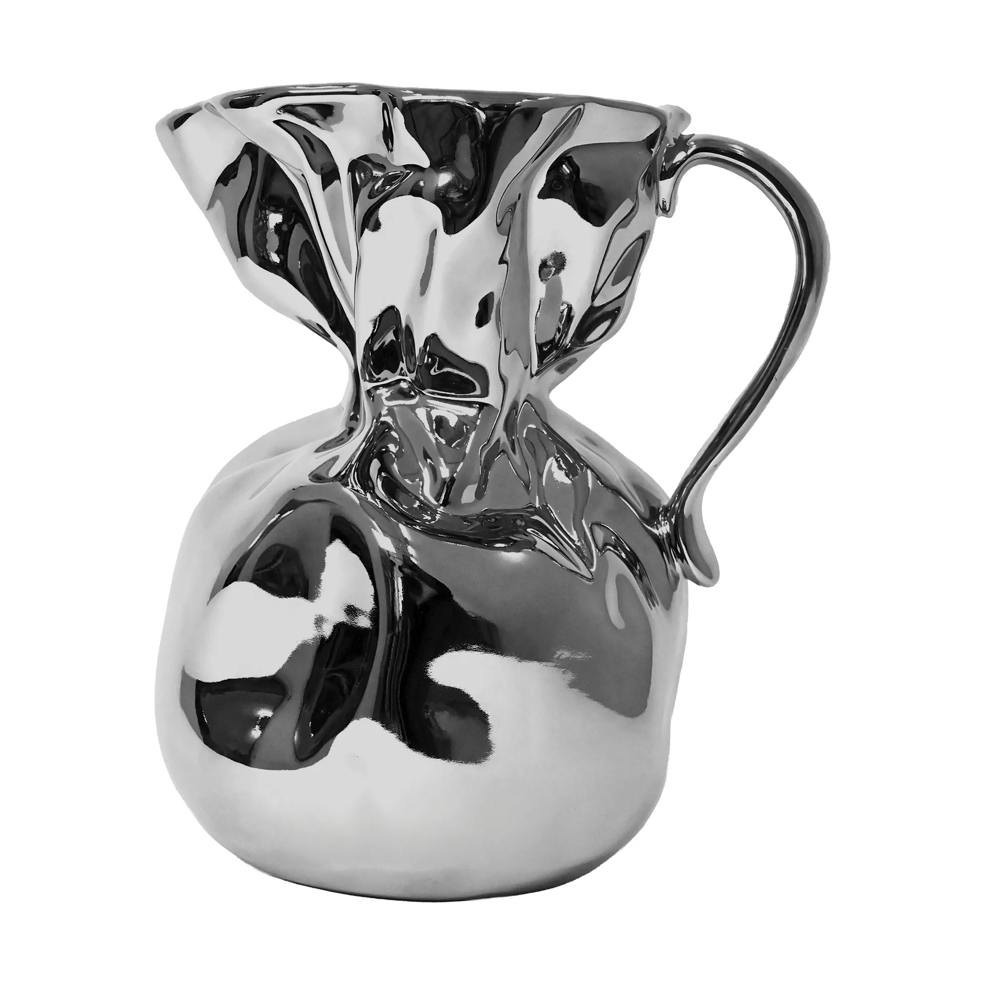 Crumple vase, Sølv Byon