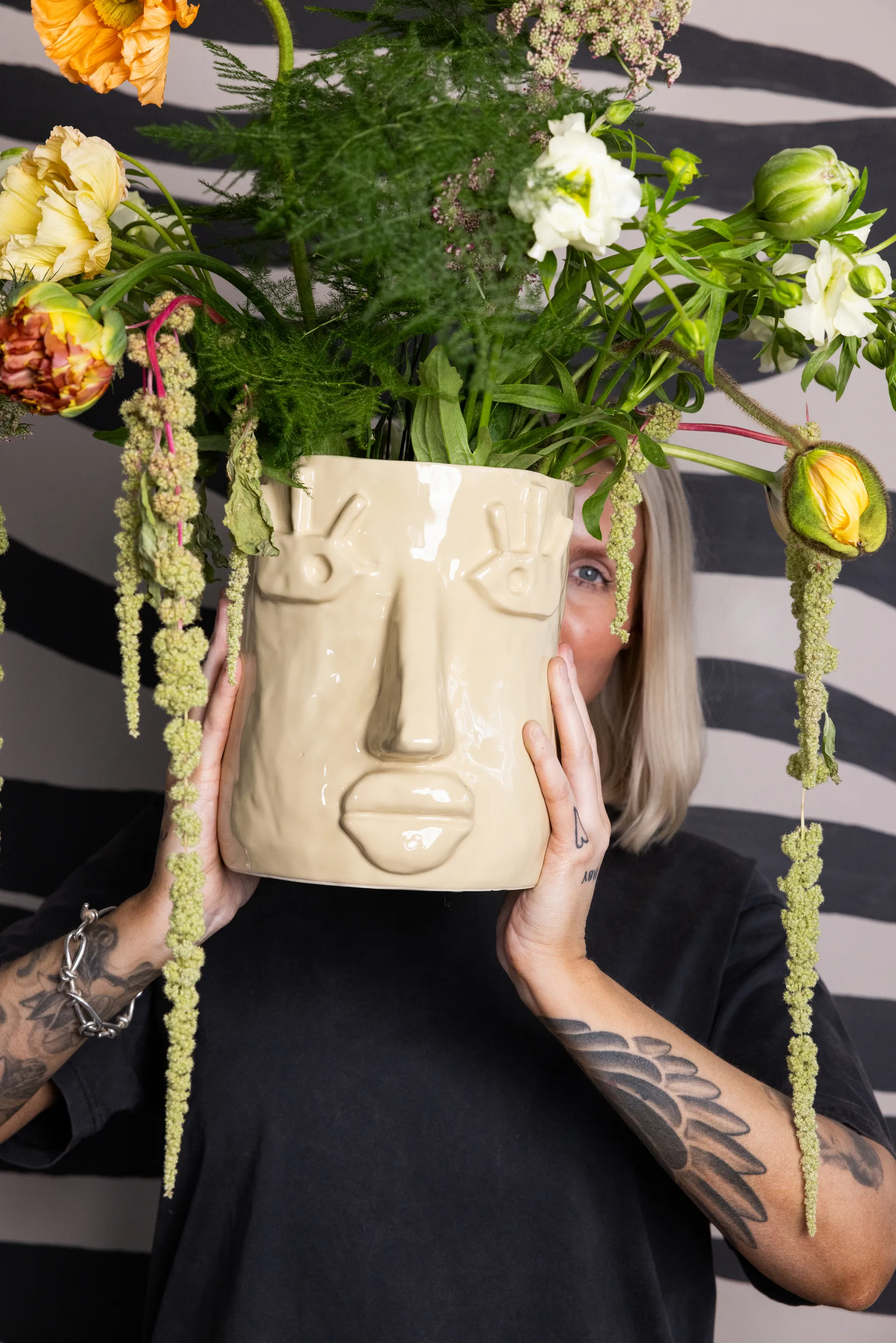 Facy krukke L 24x19x22 cm, Beige Byon