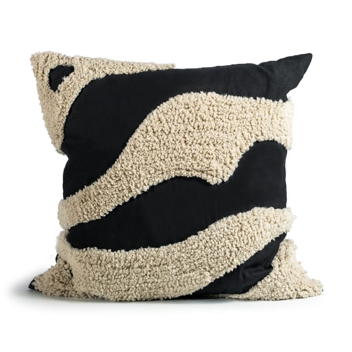 Fluffy pute 50 x 50 cm - Black-beige - Byon