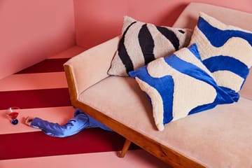 Fluffy pute 50 x 50 cm - Blue-beige - Byon