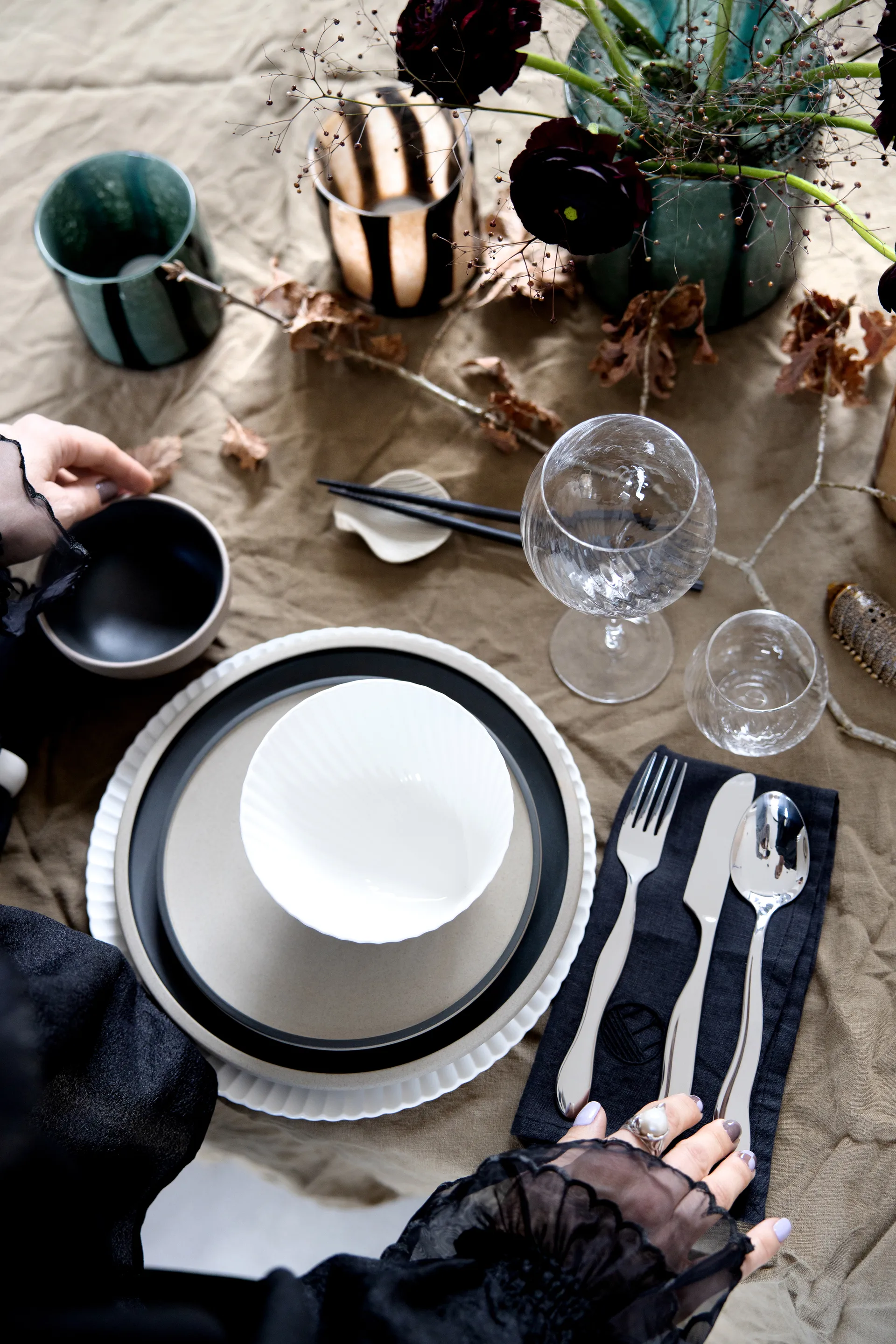 Fumiko holder til spisepinner 4-pk, Beige Byon