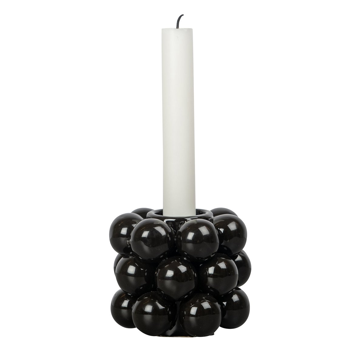 Byon Globe lysestake 8,5 cm Svart