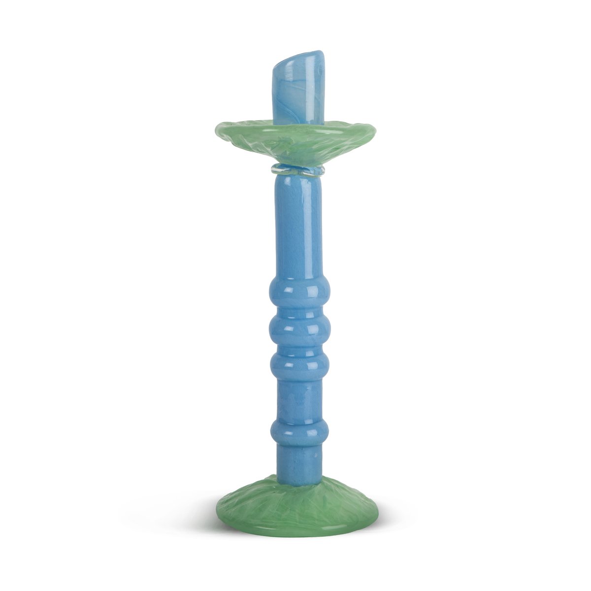 Byon Lara lysestake L 32 cm Lys blå-mintgrønn