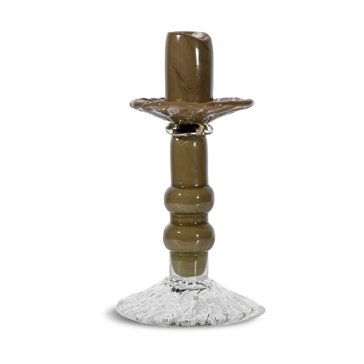 Lara lysestake S 22 cm - Grønn-klar - Byon
