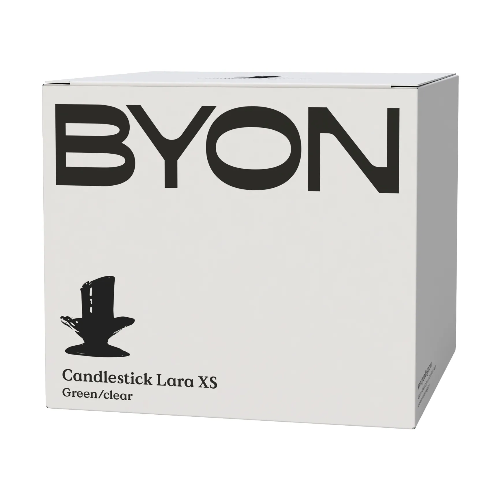 Lara lysestake XS 9 cm, Grønn-klar Byon