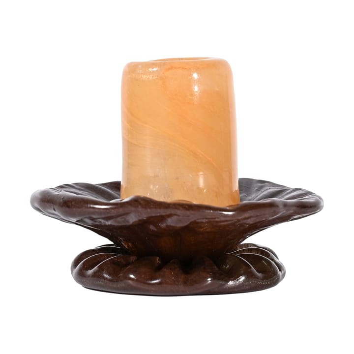 Lara lysestake XS 9 cm - Oransje-brun - Byon