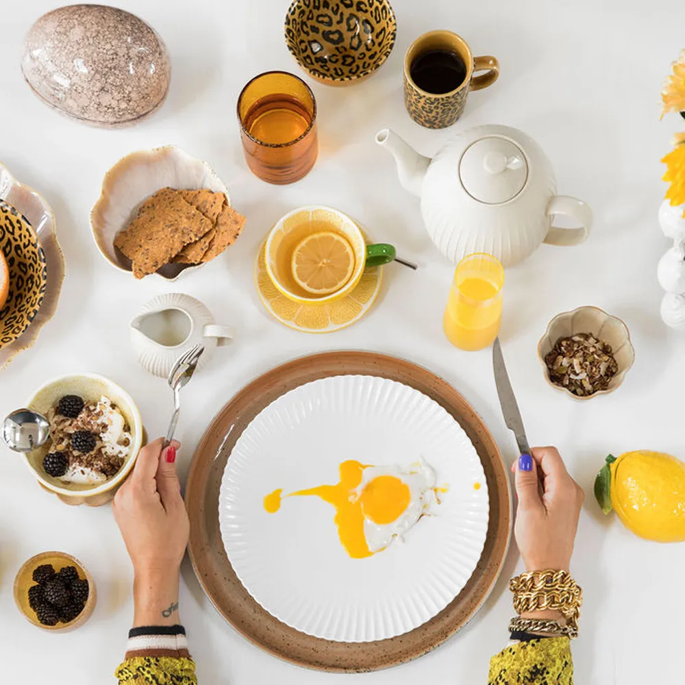 Lemon kopp med fat 25 cl, Gul Byon