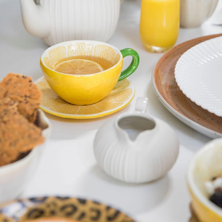 Lemon kopp med fat 25 cl - Gul - Byon