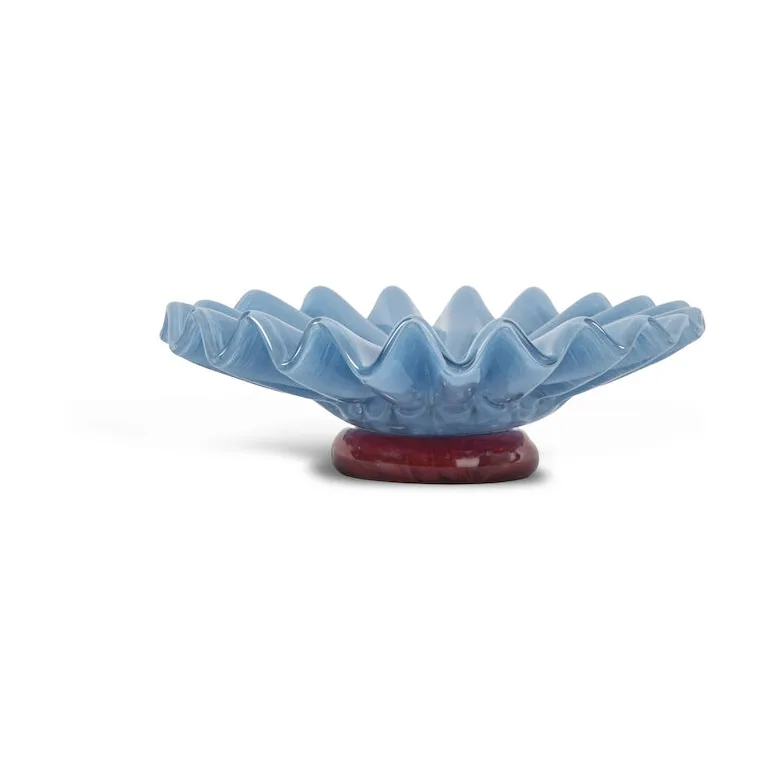 Lori skål M Ø 18 cm, Lyseblå-vinrød Byon