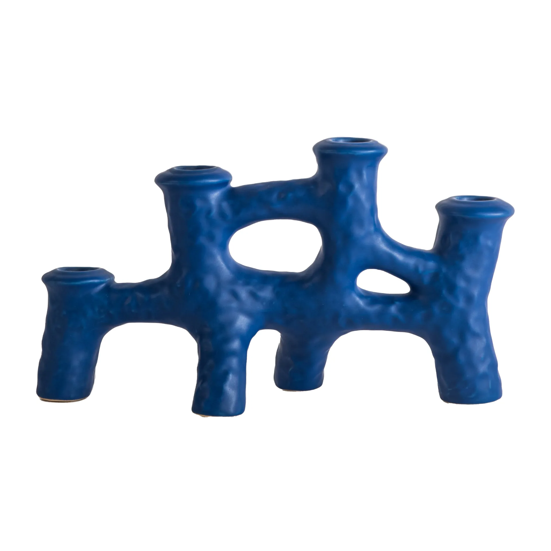 Luca lysestake 12 x 30 cm, Blå Byon