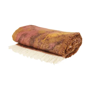 Mavi pledd - Brun-beige-vinrød, 130x170 cm - Byon