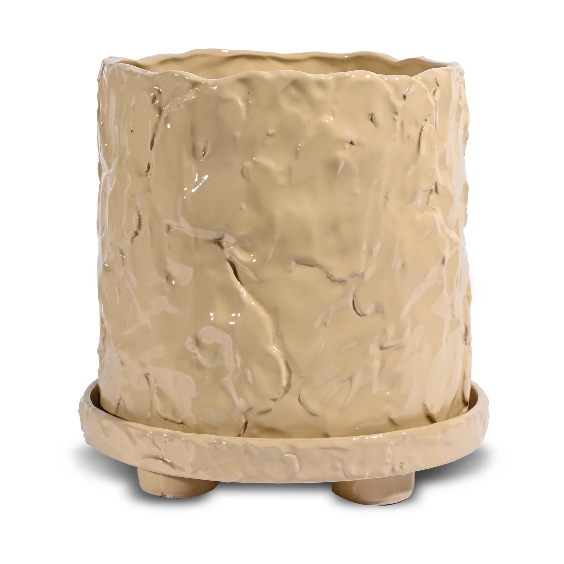 Muddy krukke L Ø23 cm, Beige Byon