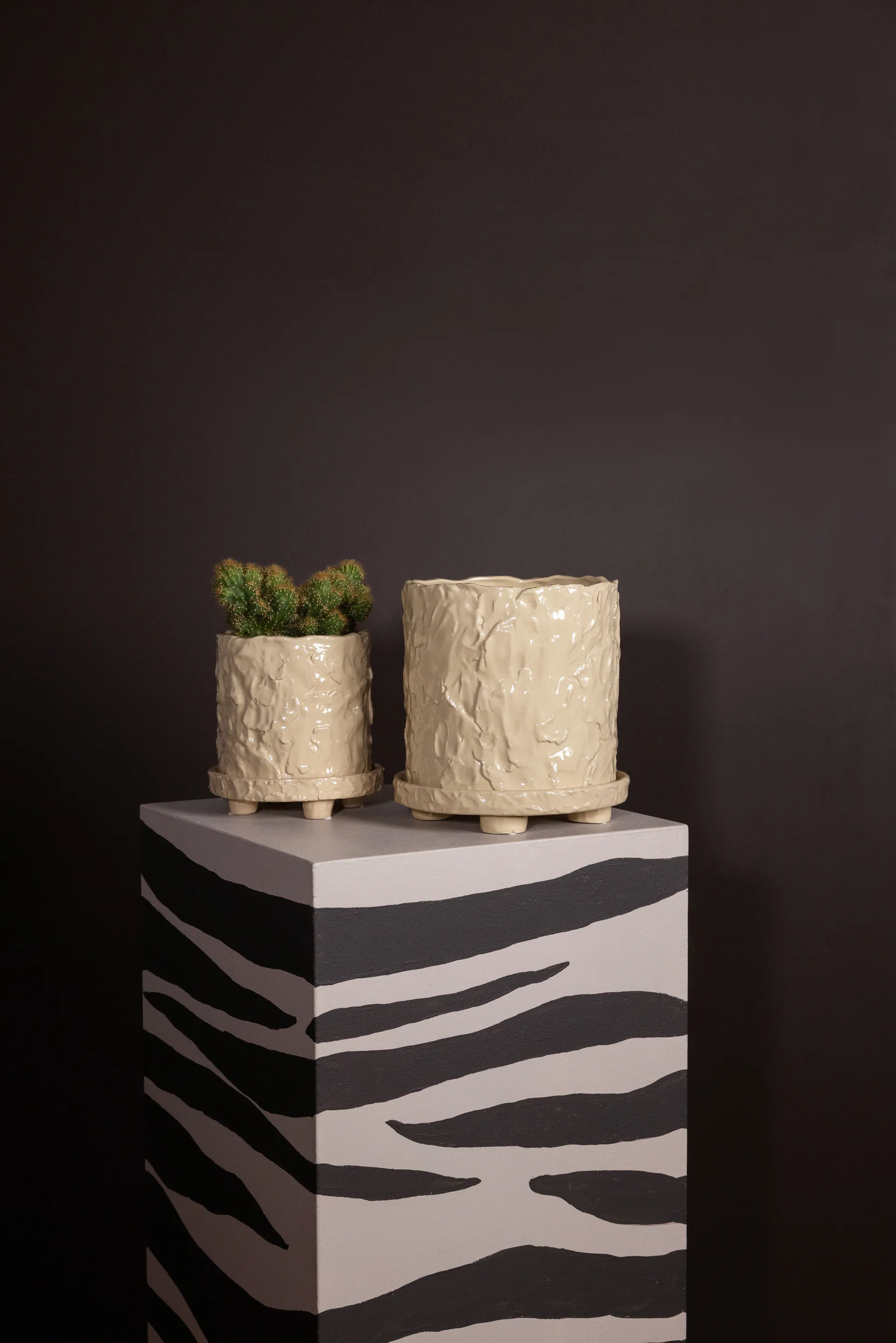 Muddy krukke S Ø17,5 cm, Beige Byon