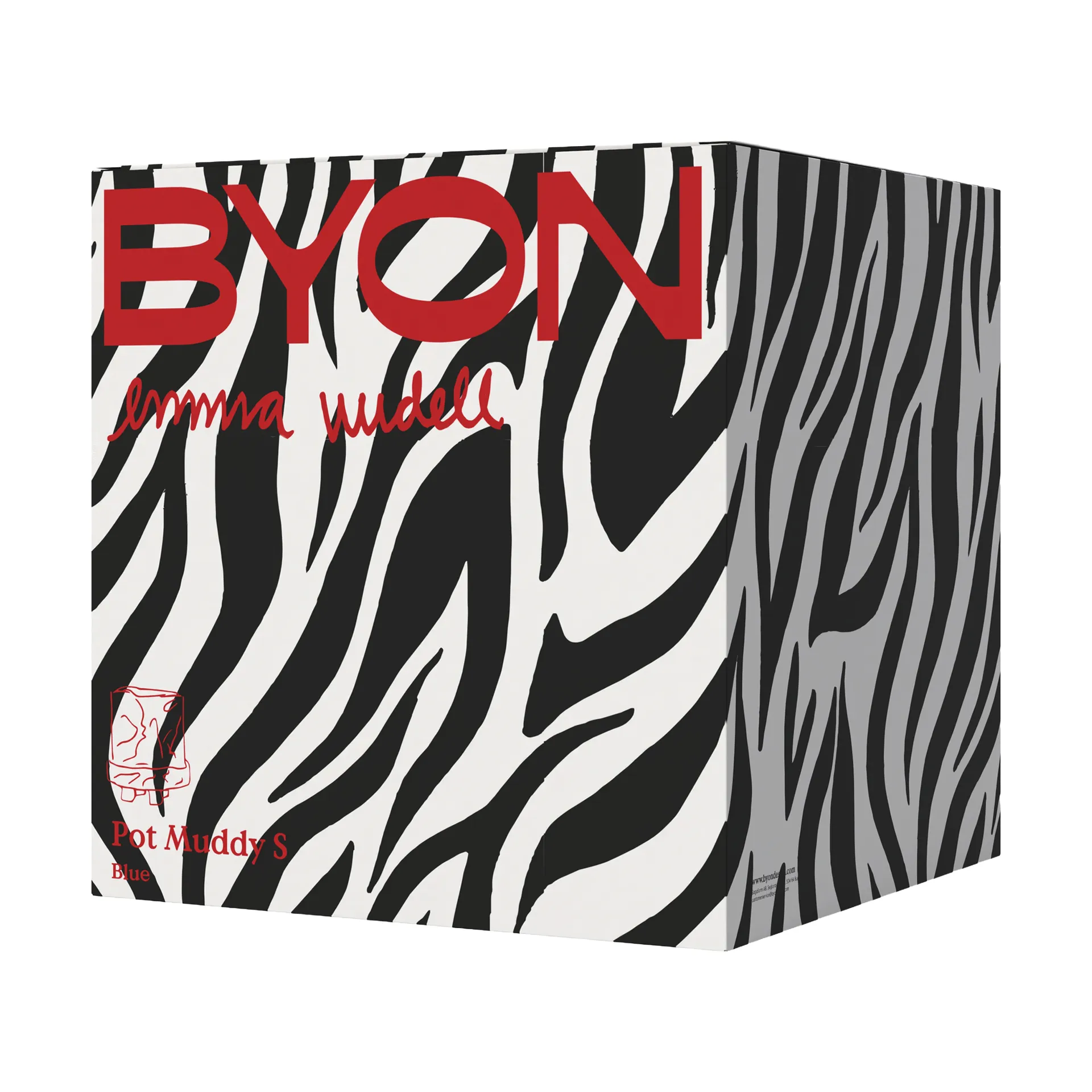 Muddy krukke S Ø17,5 cm, Blå Byon