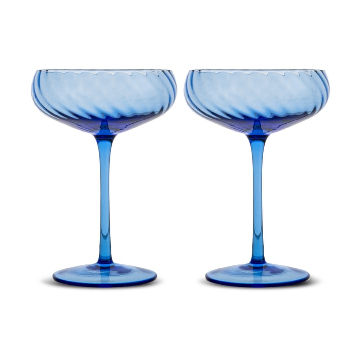 Opacity champagneglass 30 cl 2-pk - Blå - Byon