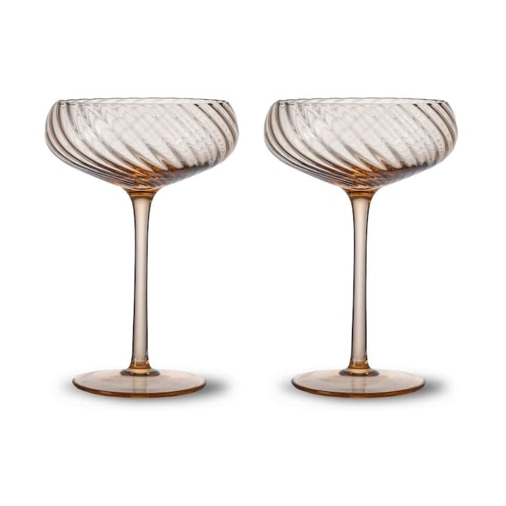 Opacity champagneglass 30 cl 2-pk - Fersken - Byon