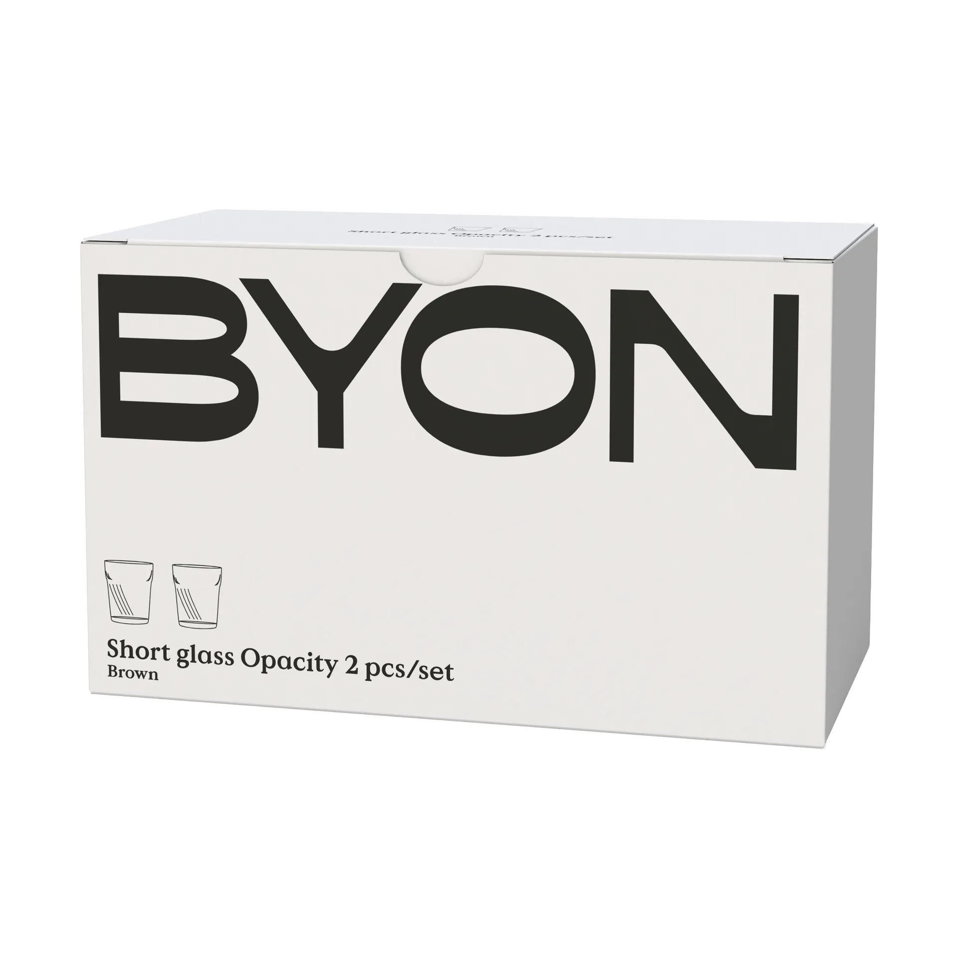 Opacity drikkeglass 30 cl 2-pk, Brun Byon