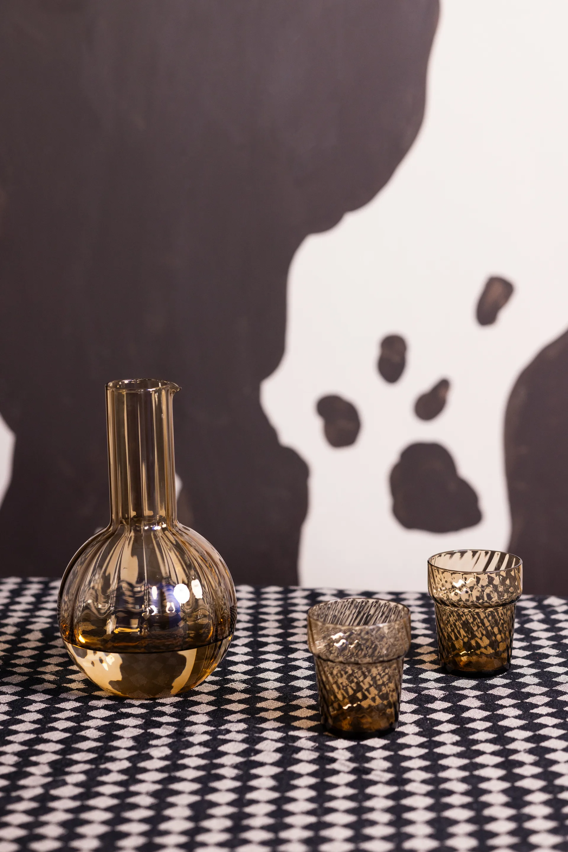 Opacity drikkeglass 30 cl 2-pk, Brun Byon