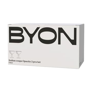 Opacity italiensk champagneglass 15 cl 2-pk - Klar - Byon