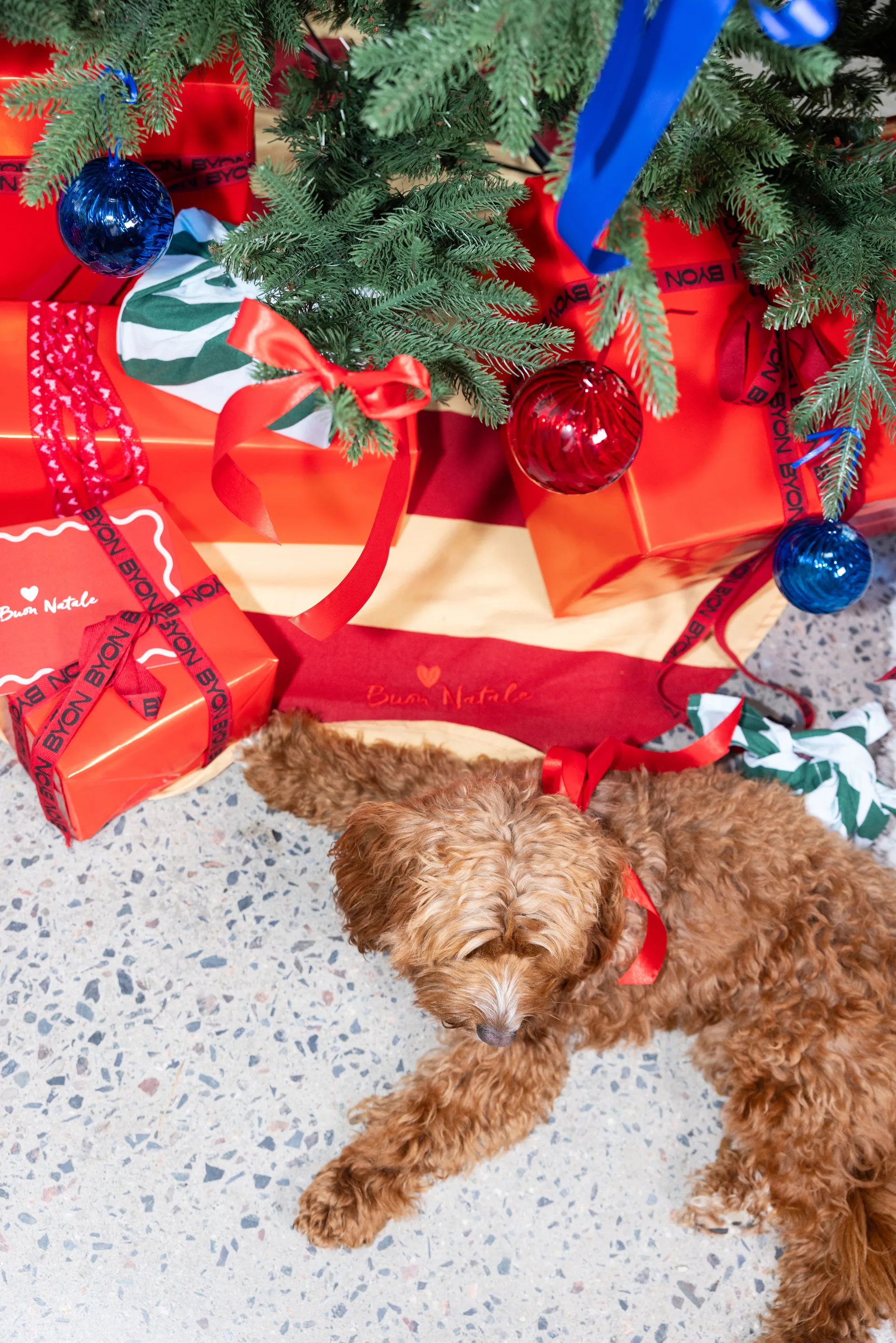 Opacity juletrekule M Ø8 cm 2-pakning, Rød Byon