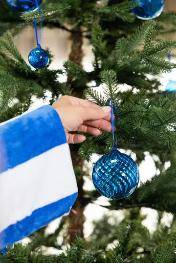 Opacity juletrekule XS Ø4 cm 4-pakning - Blå - Byon