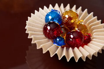 Opacity juletrekule XS Ø4 cm 4-pakning - Blå - Byon