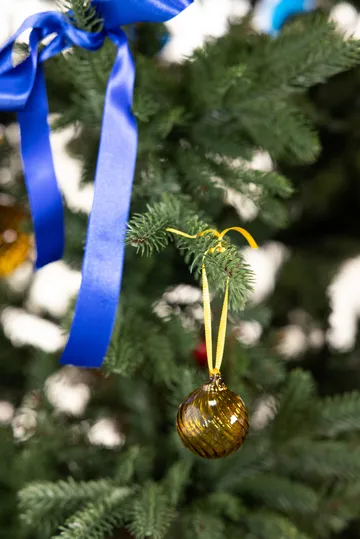 Opacity juletrekule XS Ø4 cm 4-pakning - Gul - Byon