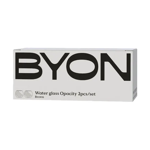 Opacity vannglass 22 cl 2-pk, Brun Byon