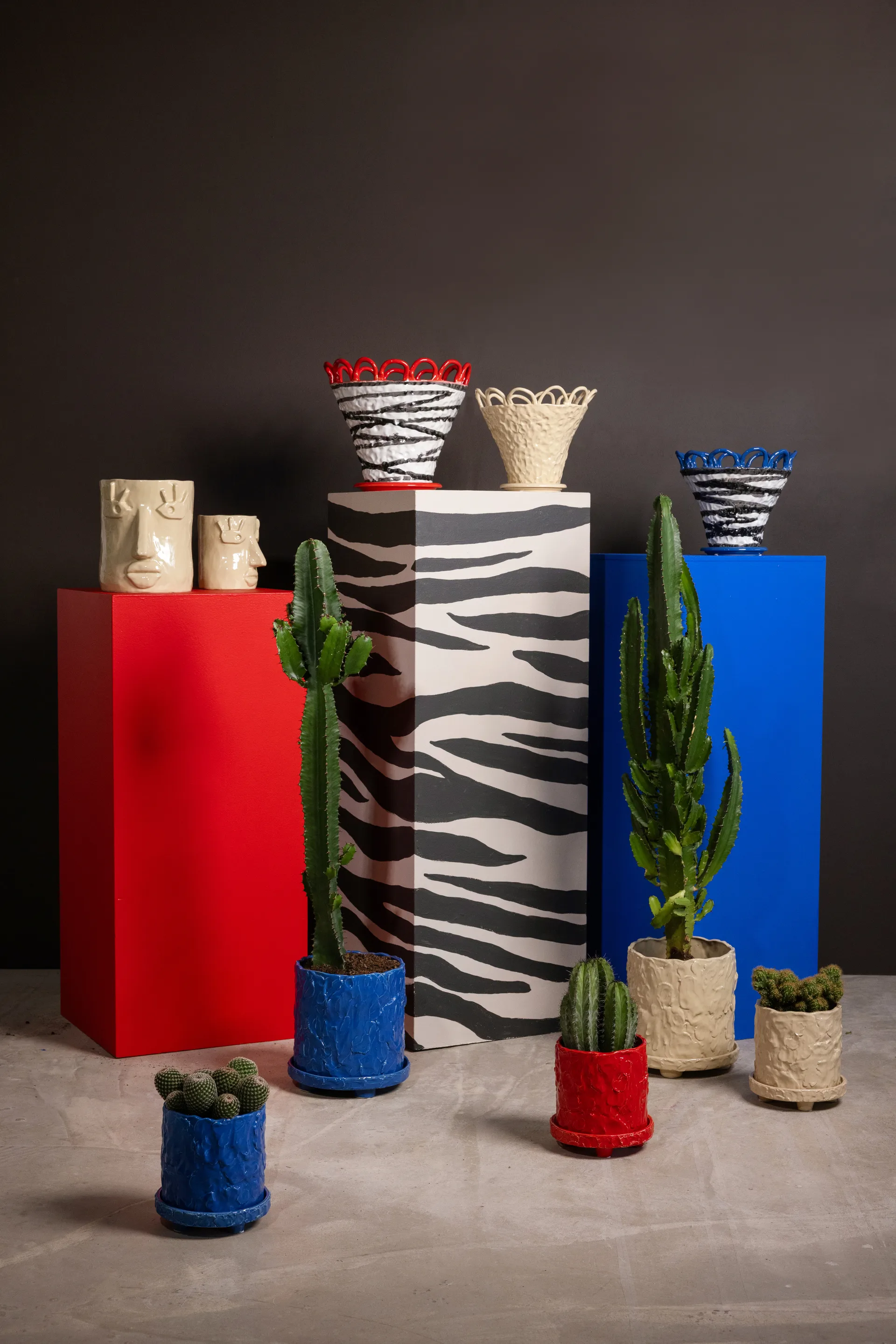 Patty krukke S Ø25 cm, Zebra-blå Byon